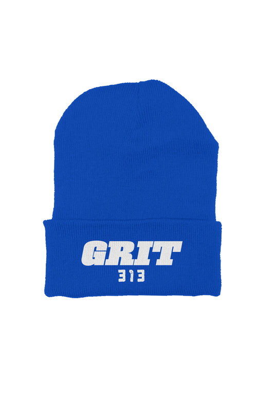 Detroit Lions beanie | "Grit" blue beanie | Warm H