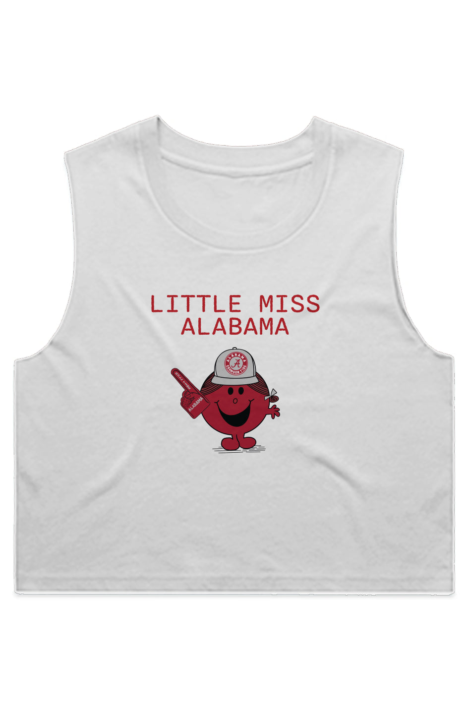 Little Miss Alabama Crop Tank | Alabama Tee | Bama Crimson Crop Top