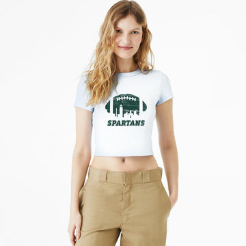 Game Day | MSU Football White | State Football Crop Top | Michigan State