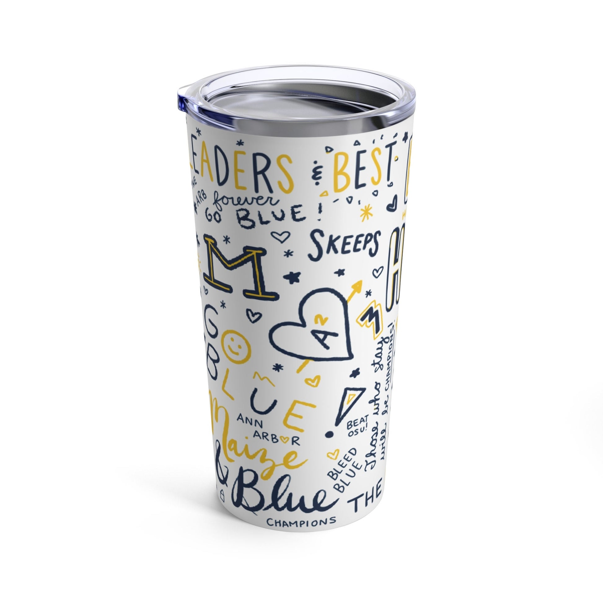 20Oz Sublimation Michigan Tumbler Design | Doodle Tumbler | Michigan Gift | Great Lakes Girl | Custom Tumbler