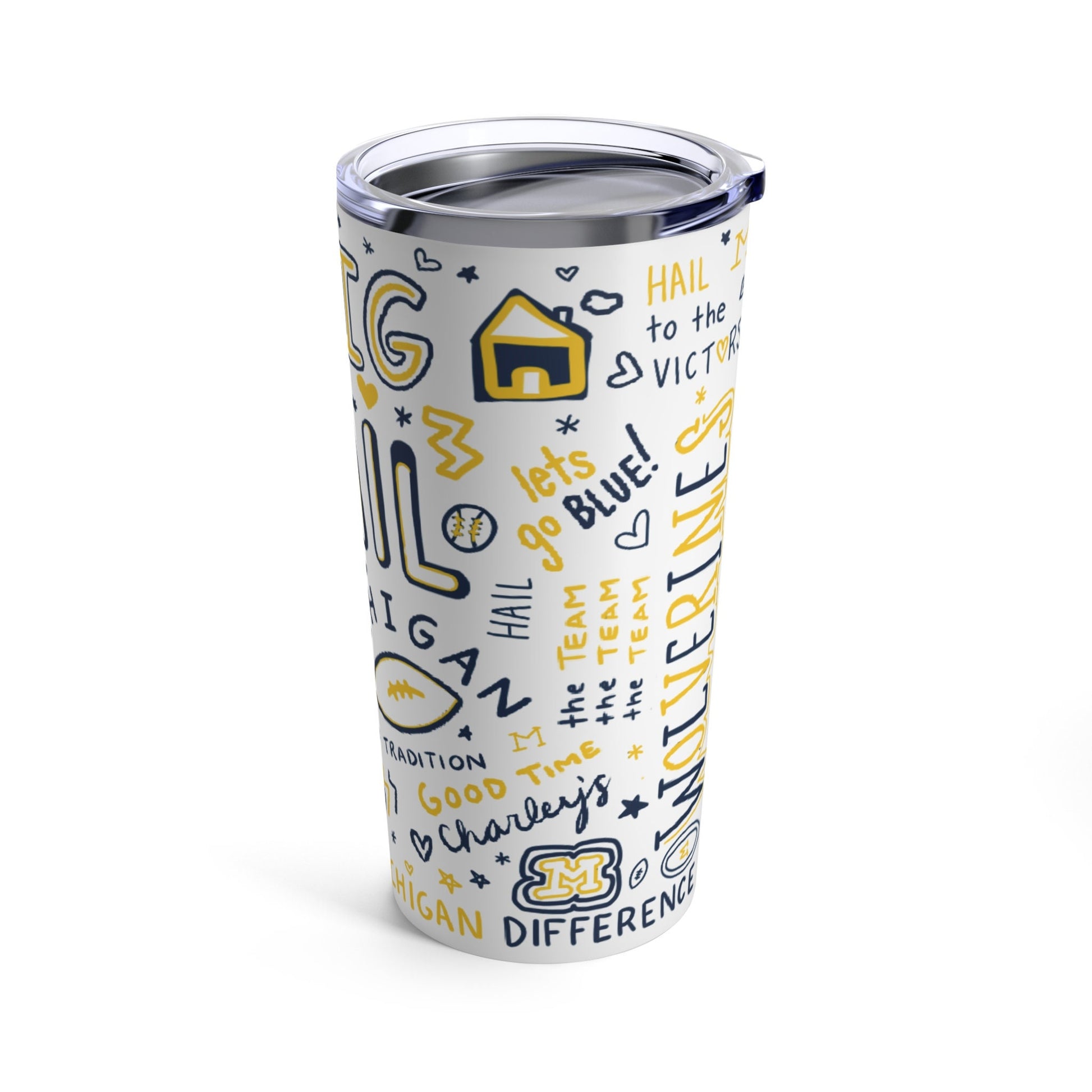 20Oz Sublimation Michigan Tumbler Design | Doodle Tumbler | Michigan Gift | Great Lakes Girl | Custom Tumbler