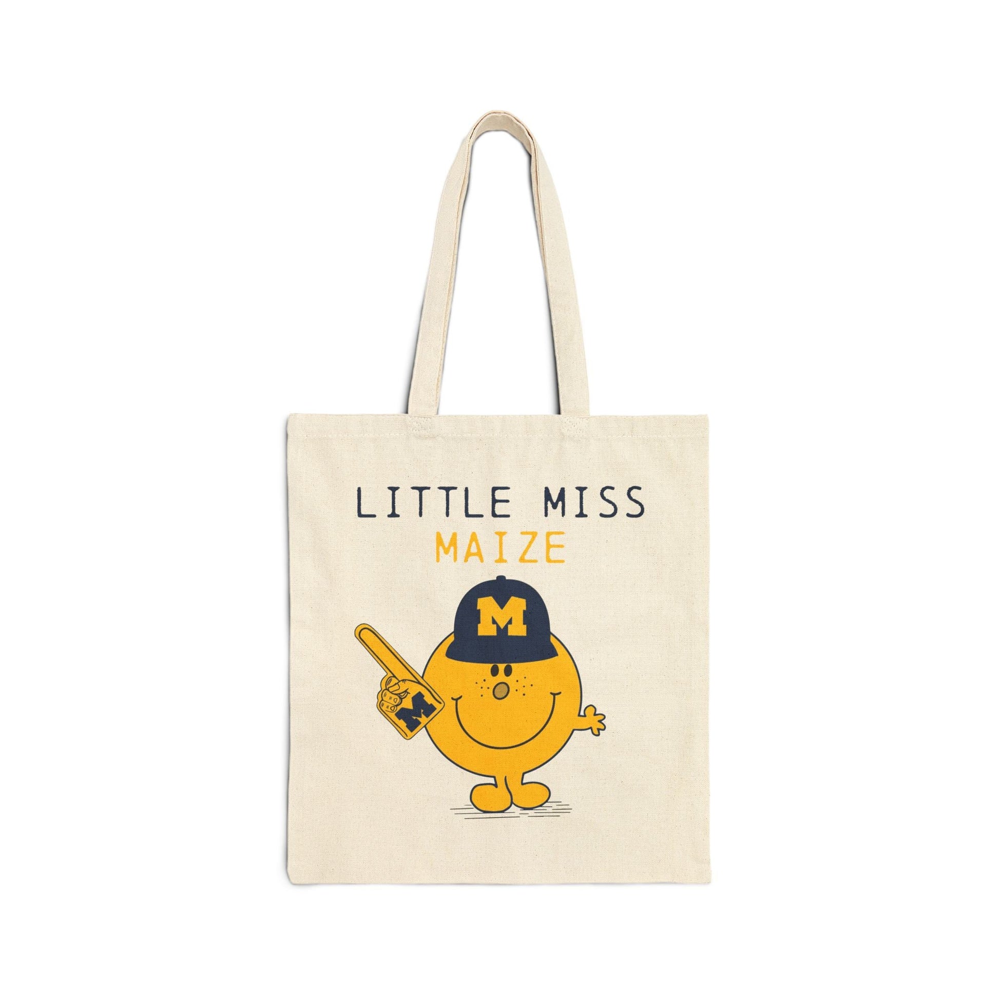 Michigan Tote Bag | "Little Miss Maize" Tote Bag | Detroit Michigan | Wolverines Bag | Beach Bag | Market Bag