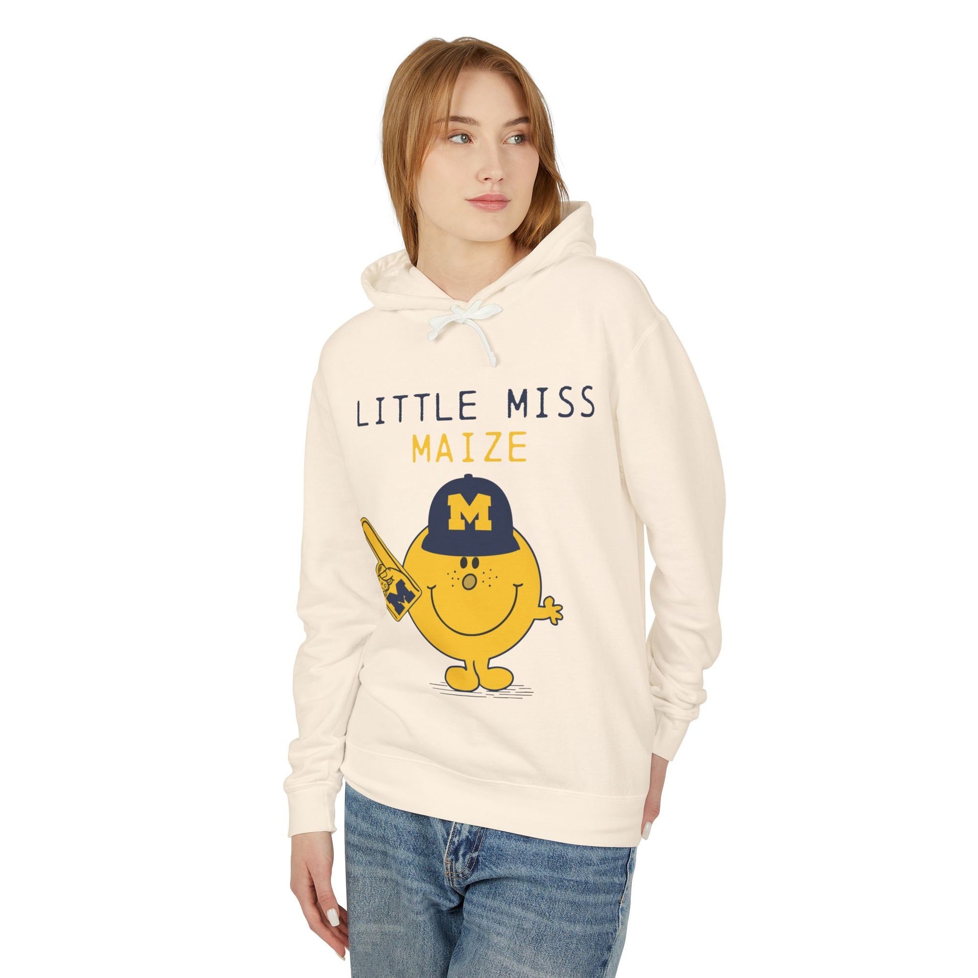 Little Miss Maize | Michigan Vintage Hooded Sweatshirt | Michigan Wolverine Hoodie | U of M Sweatshirt - Hoodie | Vintage Sweatshirt