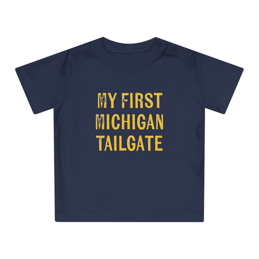 Michigan Baby T-Shirt | "My First Michigan Tailgate" | Baby Shower Gift | Michigan Baby Clothes | Michigan Baby Shirt | Michigan Gift