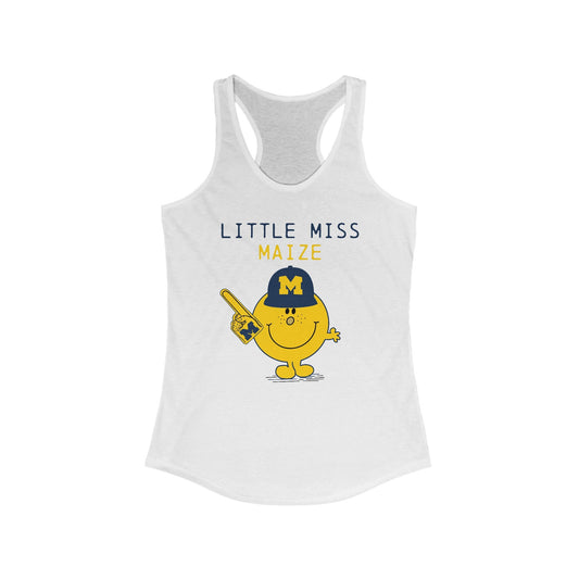 Little Miss Maize Racerback Tank | Michigan Game Day | Michigan Fan Shirt | Football Saturdays