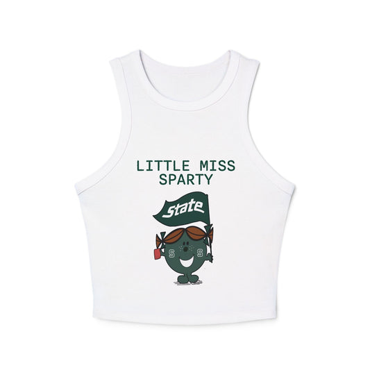 Michigan State MSU Women's Tank Top, Little Miss Sparty Football Tee, College Game Day Shirt, Sparty Fan Apparel, Tailgating Tank, Spartan